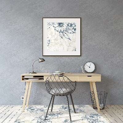 Tapis de chaise de bureau Art floral