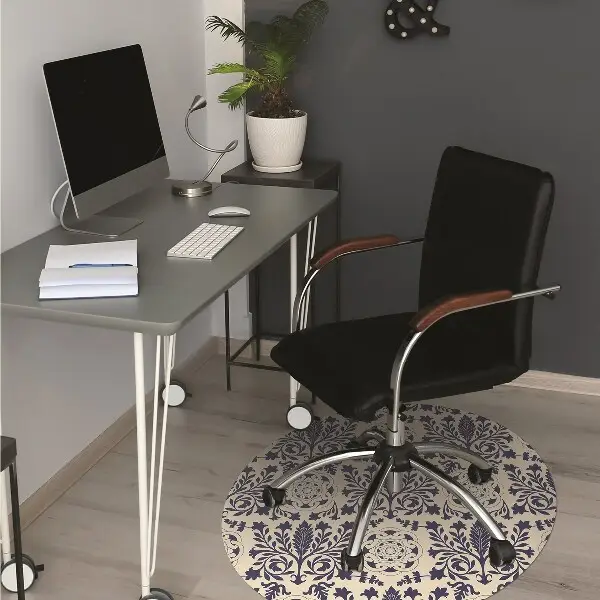 Tapis pour chaise de bureau Modèle bleu