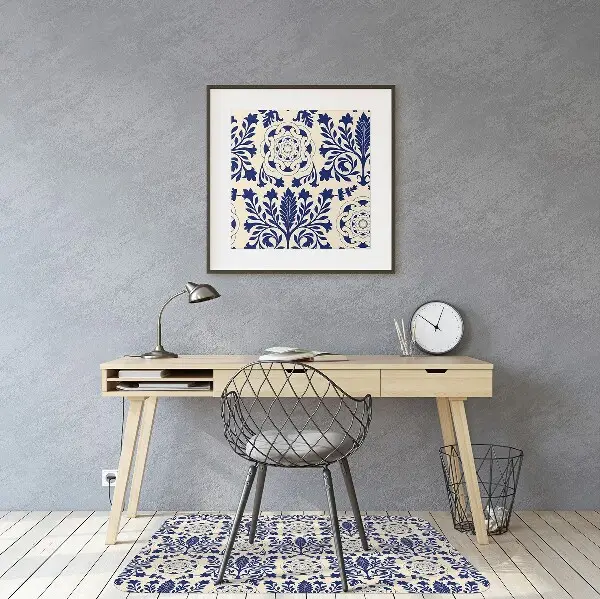 Tapis pour chaise de bureau Modèle bleu