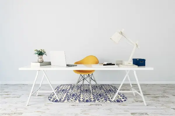Tapis pour chaise de bureau Modèle bleu