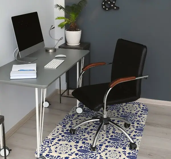 Tapis pour chaise de bureau Modèle bleu