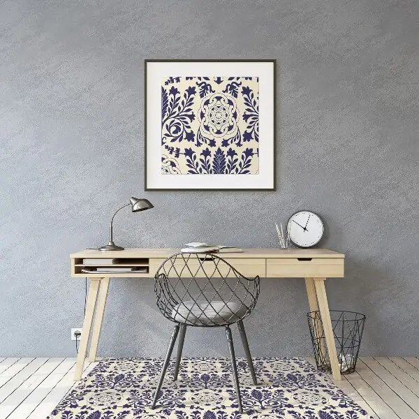 Tapis pour chaise de bureau Modèle bleu