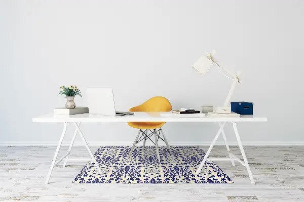Tapis pour chaise de bureau Modèle bleu