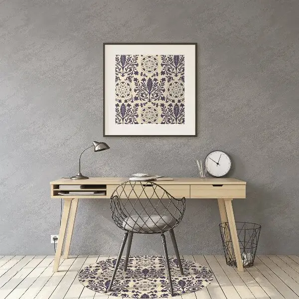 Tapis pour chaise de bureau Modèle bleu