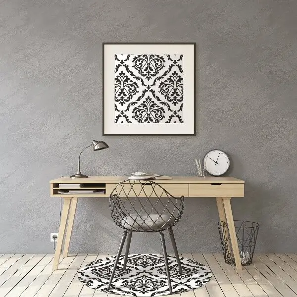 Tapis de chaise de bureau Damassé