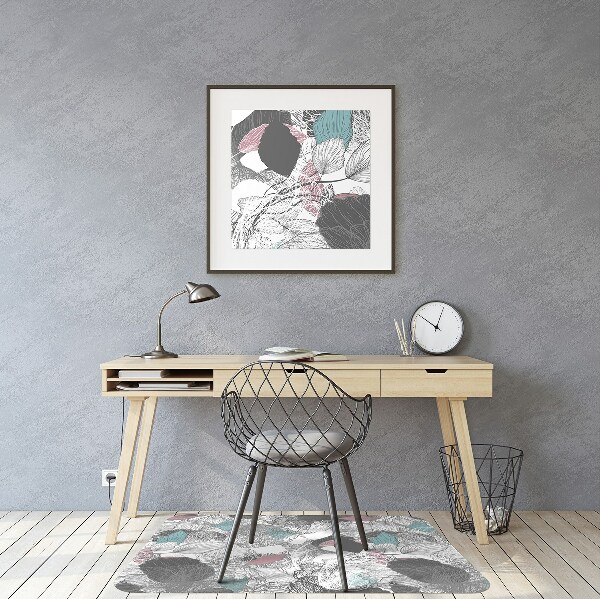 Tapis bureau Motif floral
