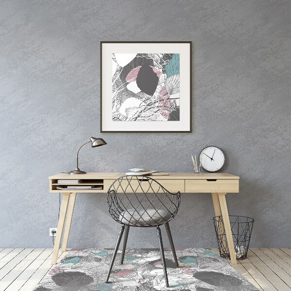 Tapis bureau Motif floral