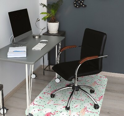 Tapis fauteuil bureau do biura Flamants et points