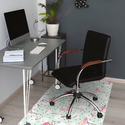 Tapis fauteuil bureau do biura Flamants et points