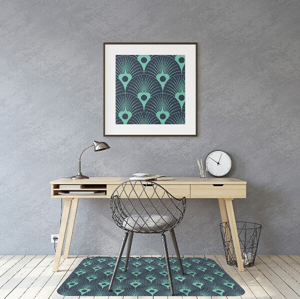 Tapis pour chaise de bureau Néon bleu