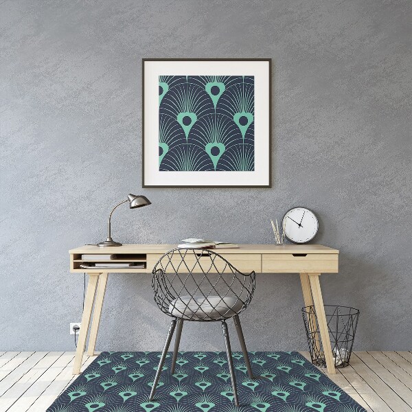 Tapis pour chaise de bureau Néon bleu