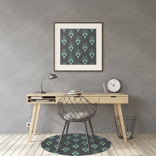 Tapis pour chaise de bureau Néon bleu