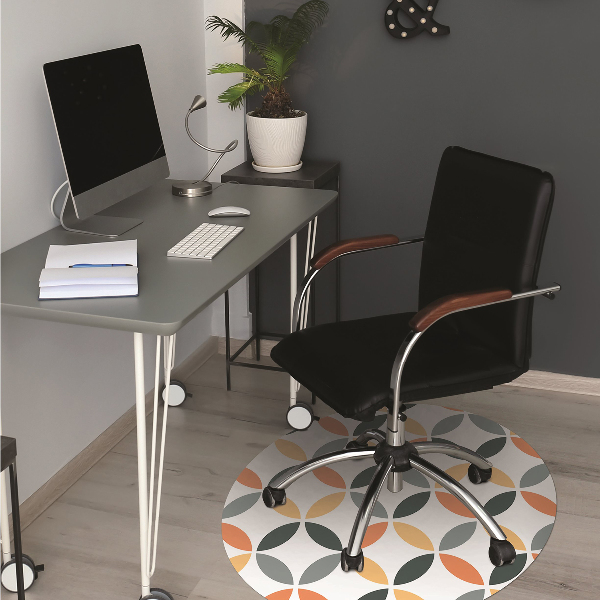 Tapis fauteuil bureau do biura Roues géométriques