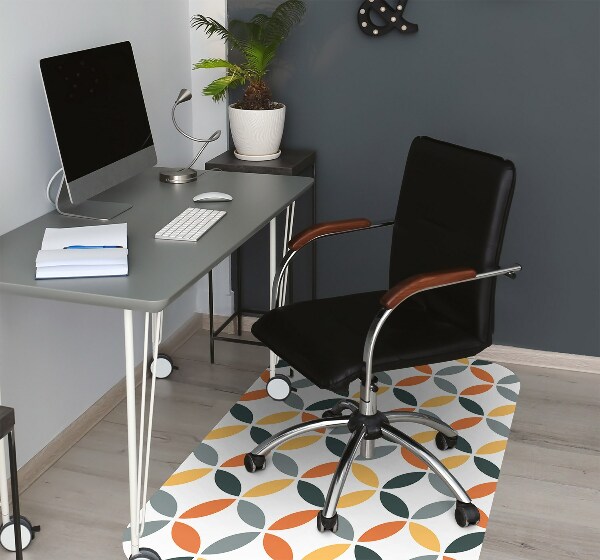 Tapis fauteuil bureau do biura Roues géométriques