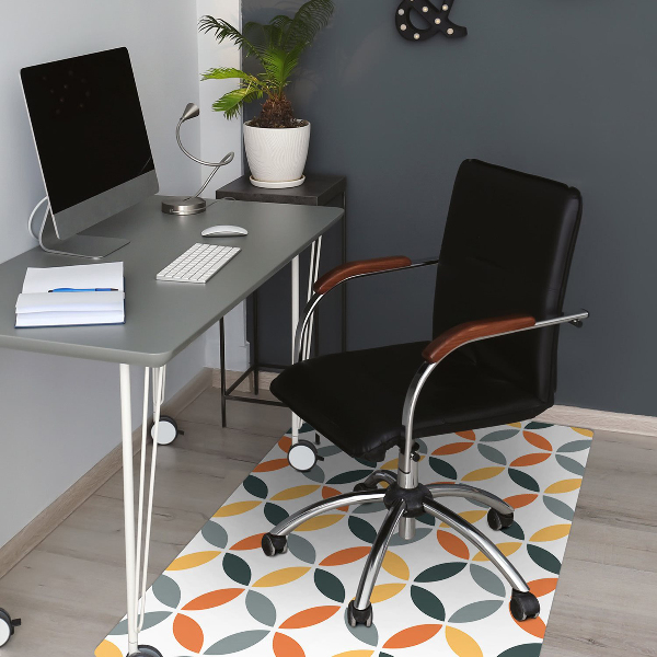 Tapis fauteuil bureau do biura Roues géométriques