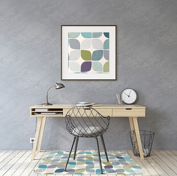 Tapis fauteuil bureau do biura Modèle géométrique