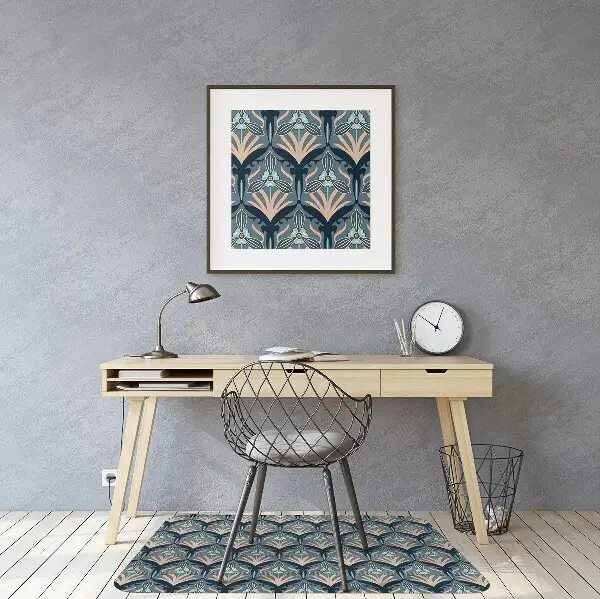 Tapis pour chaise de bureau Fleurs vintage