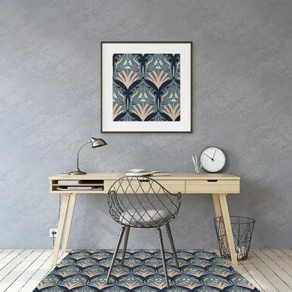 Tapis pour chaise de bureau Fleurs vintage