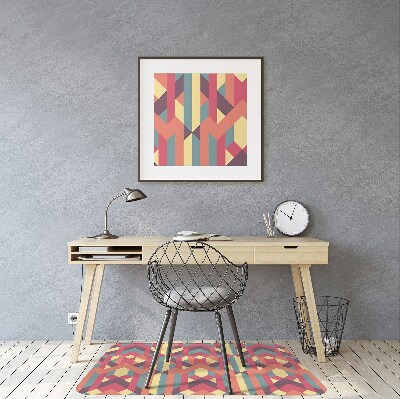 Tapis pour chaise de bureau Lignes colorées