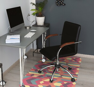 Tapis pour chaise de bureau Lignes colorées