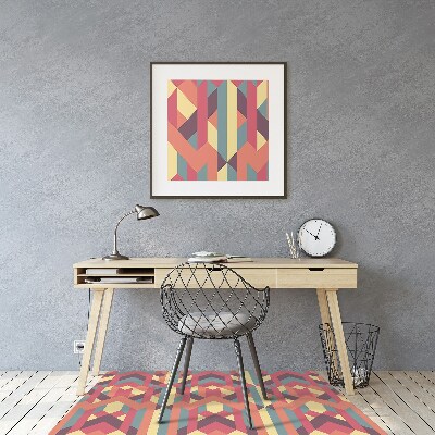 Tapis pour chaise de bureau Lignes colorées