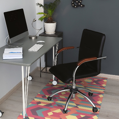 Tapis pour chaise de bureau Lignes colorées