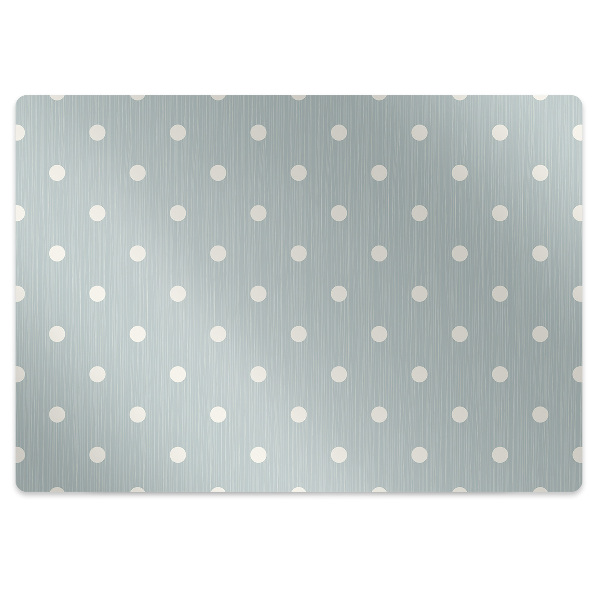 Tapis bureau pois blancs