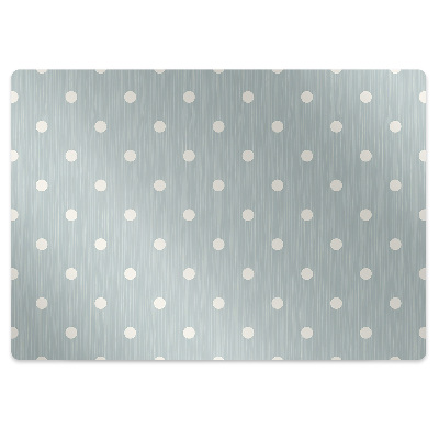 Tapis bureau pois blancs