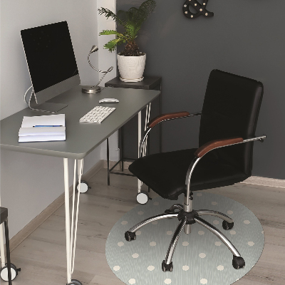 Tapis bureau pois blancs