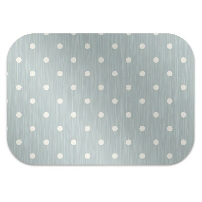 Tapis bureau pois blancs