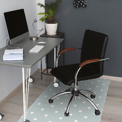 Tapis bureau pois blancs