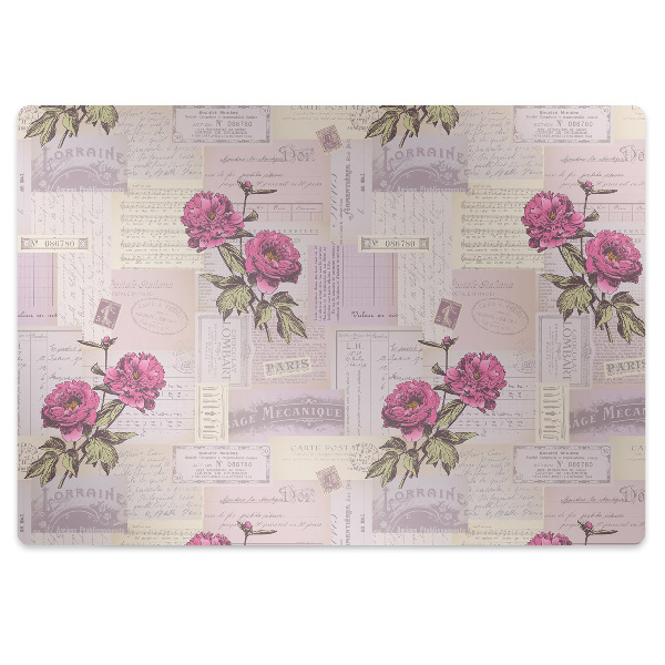 Tapis de chaise de bureau Papier et pivoines