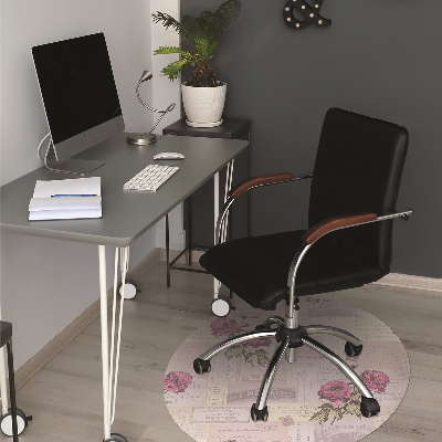 Tapis de chaise de bureau Papier et pivoines