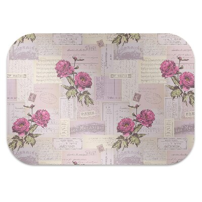 Tapis de chaise de bureau Papier et pivoines