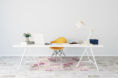 Tapis de chaise de bureau Papier et pivoines