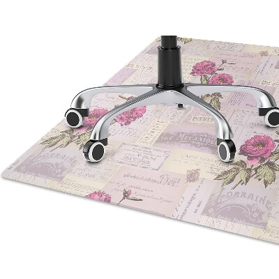 Tapis de chaise de bureau Papier et pivoines