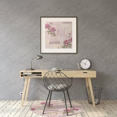 Tapis de chaise de bureau Papier et pivoines