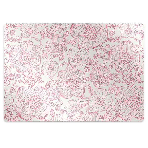 Tapis bureau Contour des fleurs