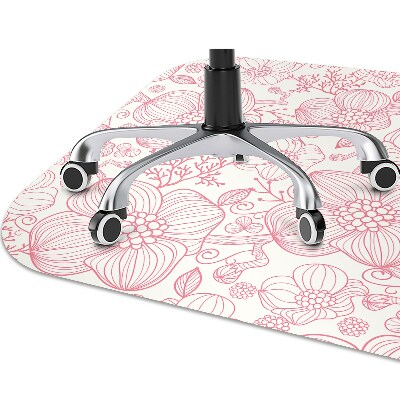 Tapis bureau Contour des fleurs