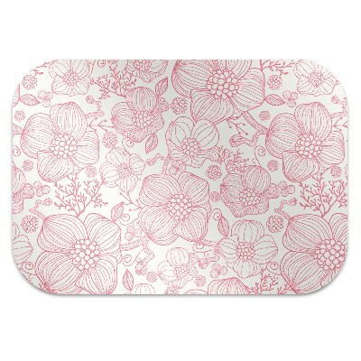 Tapis bureau Contour des fleurs