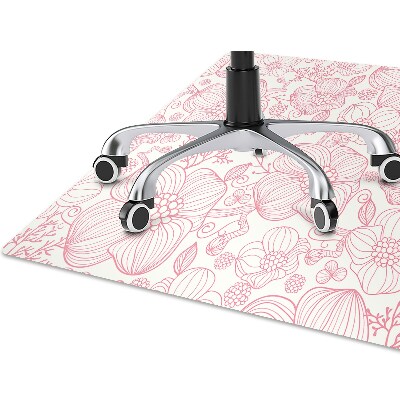 Tapis bureau Contour des fleurs