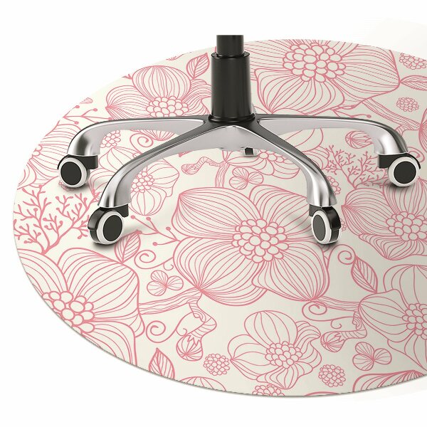 Tapis bureau Contour des fleurs