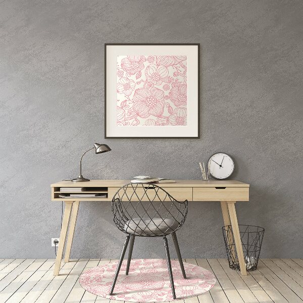 Tapis bureau Contour des fleurs