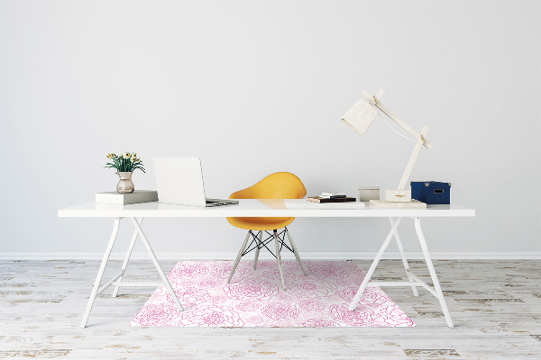 Tapis bureau Fleurs roses