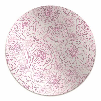 Tapis bureau Fleurs roses