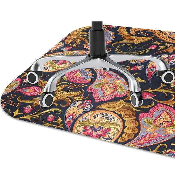 Tapis protège sol Paisley coloré