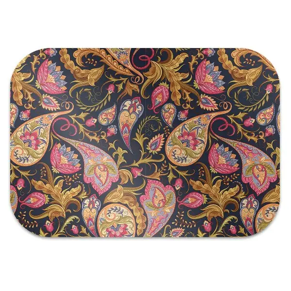 Tapis protège sol Paisley coloré