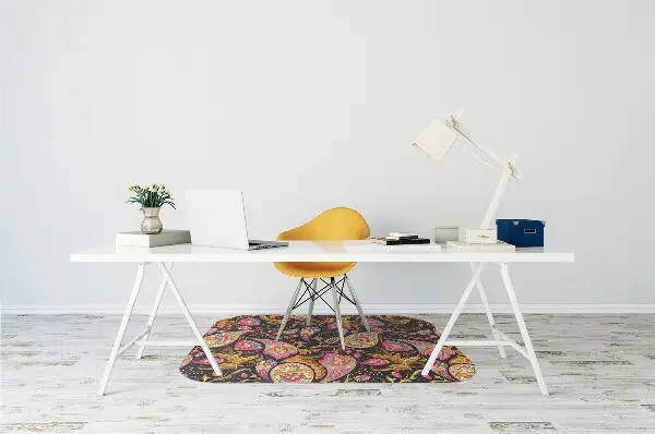 Tapis protège sol Paisley coloré