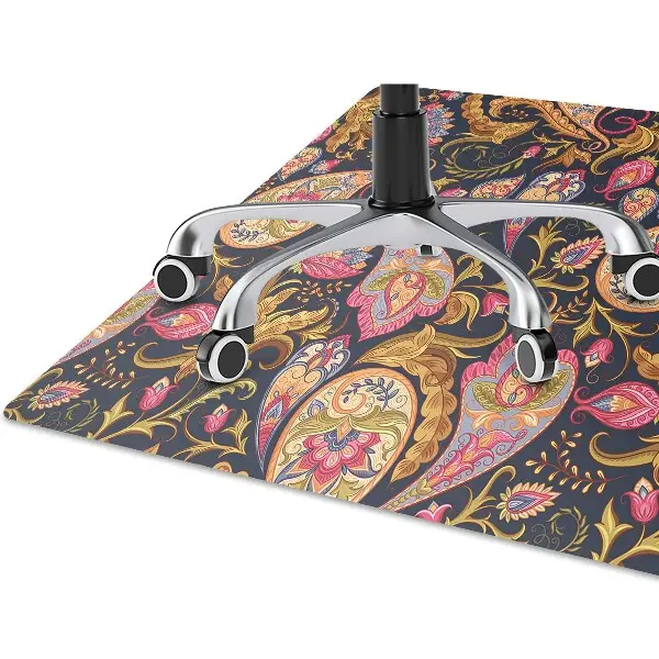 Tapis protège sol Paisley coloré