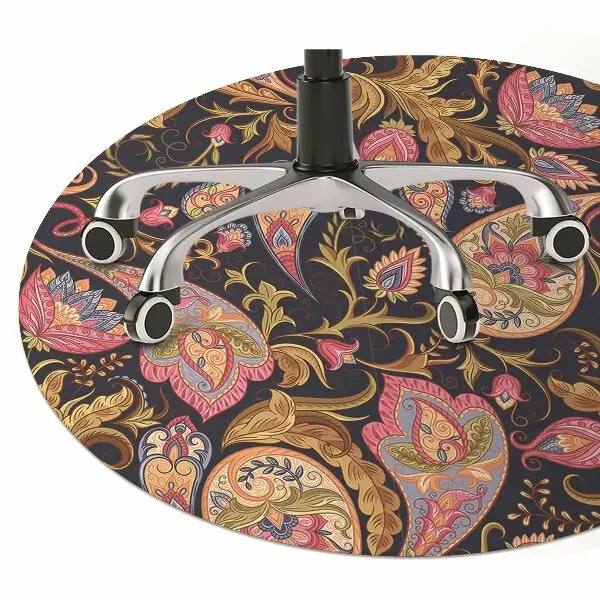 Tapis protège sol Paisley coloré